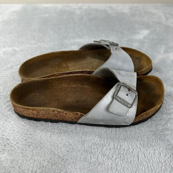 Birkenstock Madrid Silver Sandals Women’s Size 41 EU Regular - Picture 8 of 11
